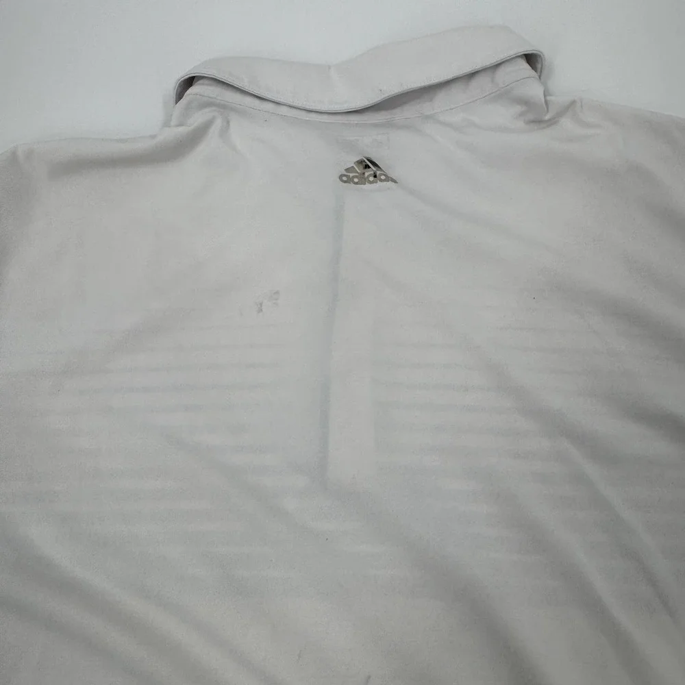 Adidas Mens Shirt X-Large Black Green Stripe de Anza Country Club Golf‎ Polo